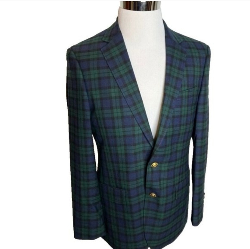 J. CREW Tartan Plaid Thompson University Blazer - WORN ONCE - (Size 38R)